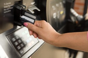 credit card at gas station