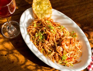 Served Served dinner, pasta crop, closer