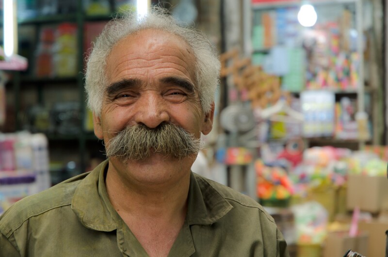 Older man smiling