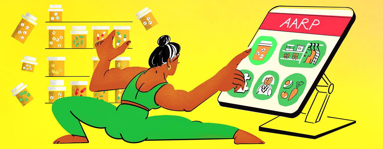 illustration of lady stretching by jade schulz