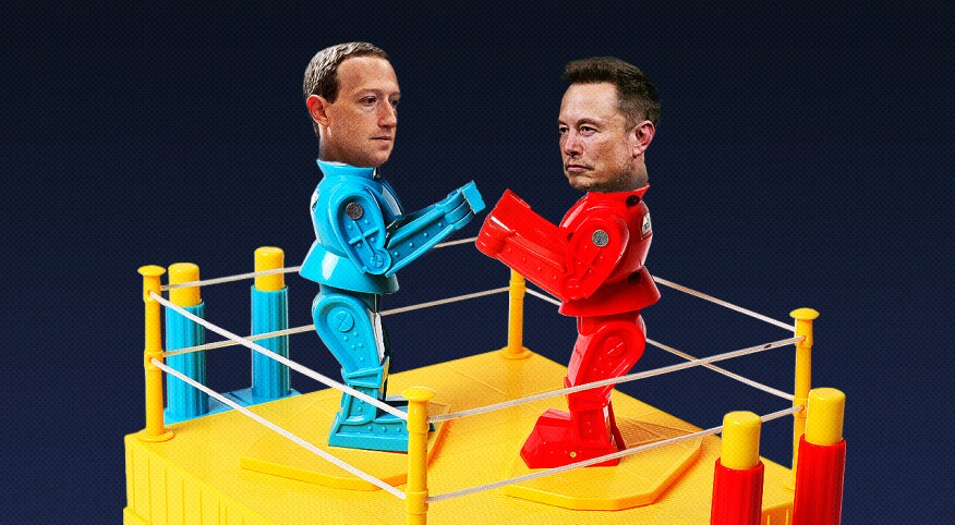 illustration of Elon vs. Musk in boxing ring