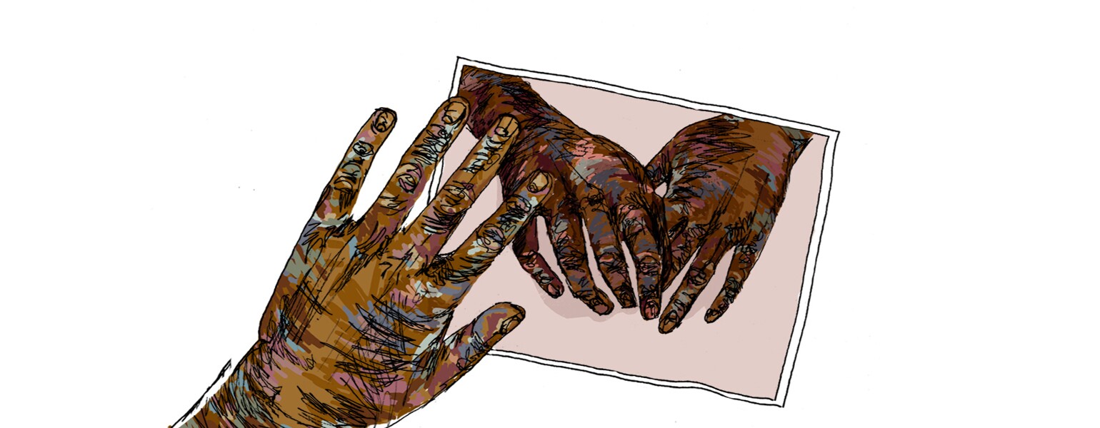 Hands, grandma, aarp, sisters, illustration