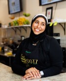 Fatima Tekko, owner of Fresh Rootz Juice Bar & Vegan Cafe
