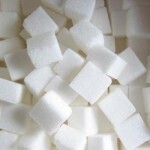 white sugar cubes