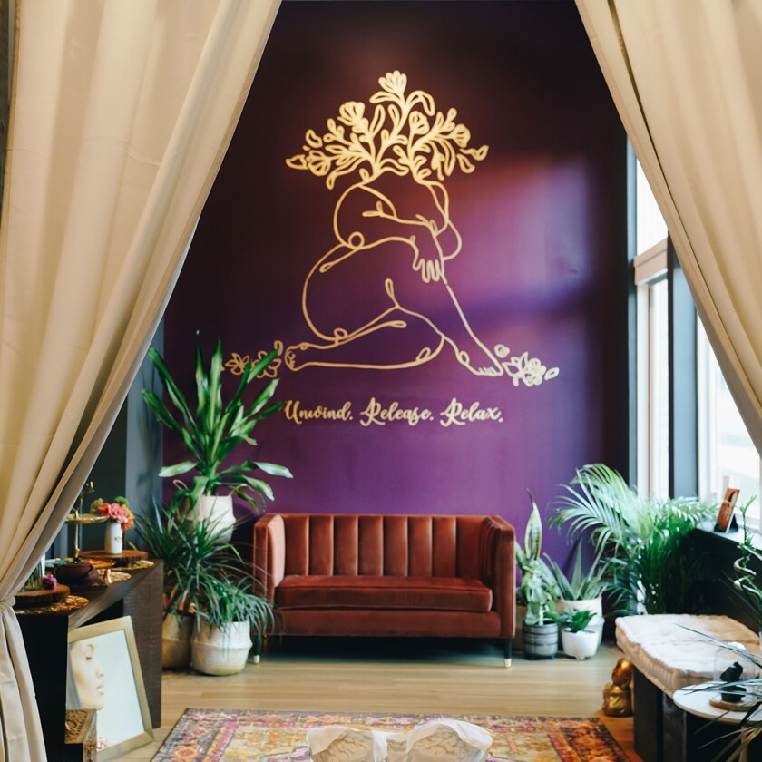 Interior of wellness spa