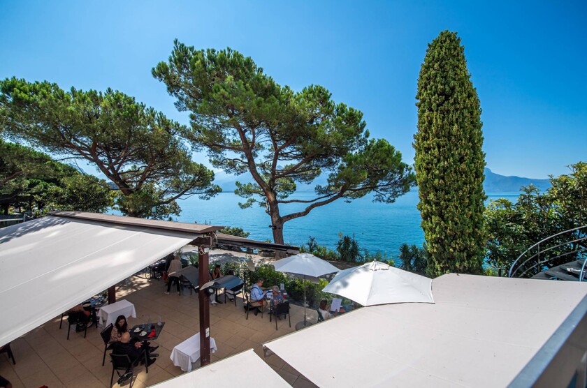 View from Safran Restaurant a Eurotel Montreux, Switzerland