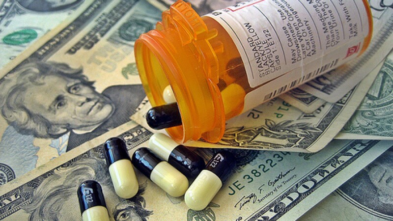 Money and prescription pills