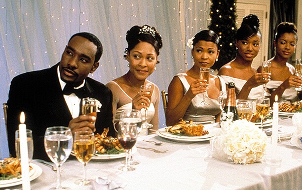 THE BEST MAN, (l to r) Morris Chestnut, Monica Calhoun, Nia Long, Regina Hall, Victoria Dillard, 199