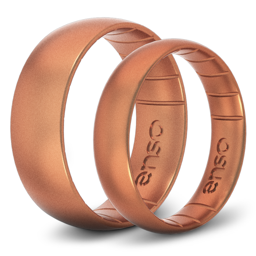AARP, The Girlfriend, Enso RIngs, Rubber wedding rings, wedding bands