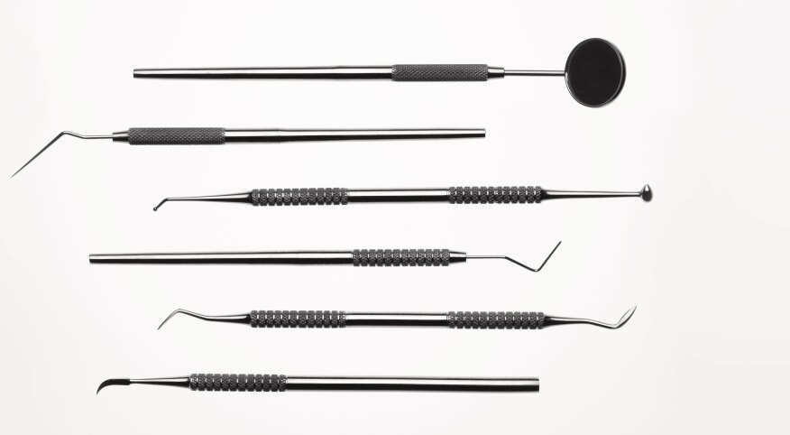 Dental Tools on a white background