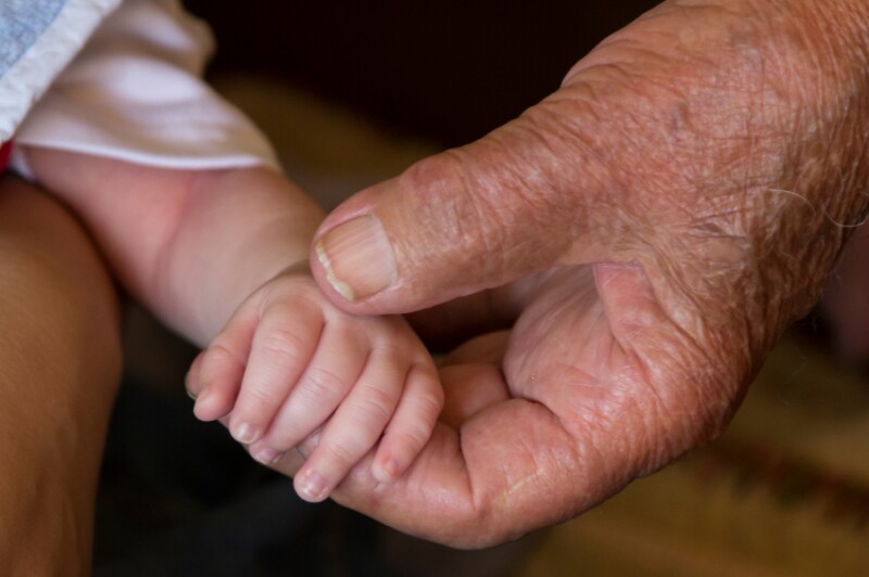 Old hands and newborn