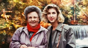 photo of mother and daughter, same hairdo, hairstyle