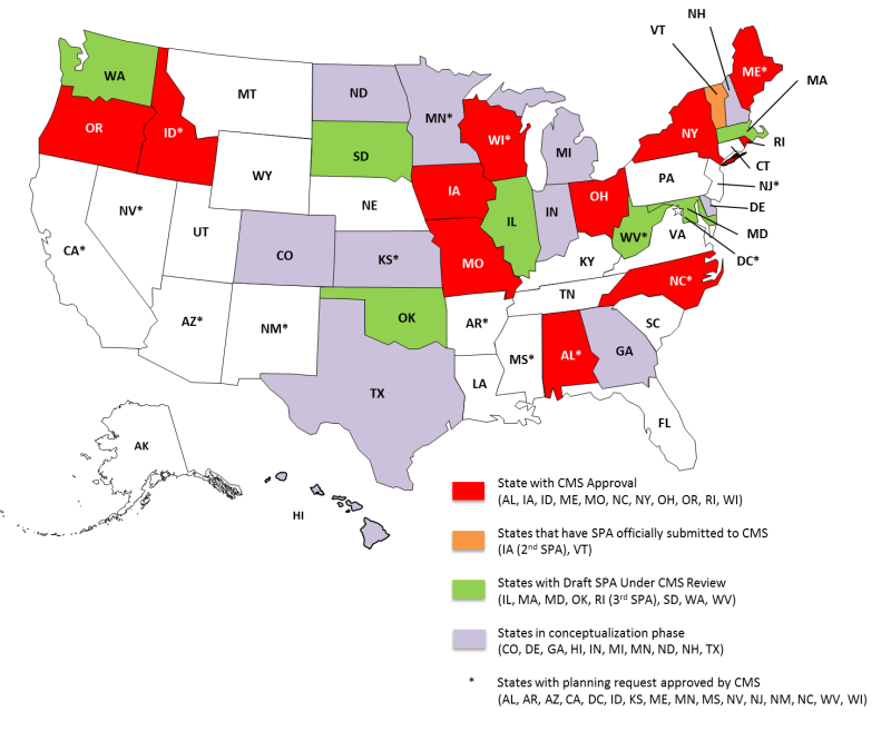 States Involved in Health Homes