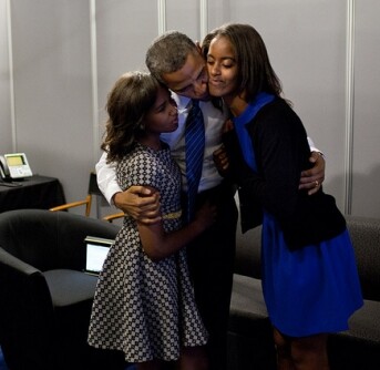 President Obama and daughters Malia and Sasha