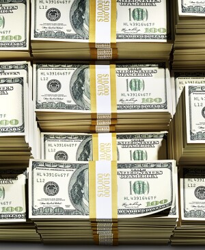 stack of 100 dollar bills to represent retirement savings