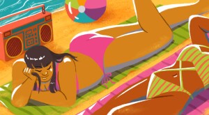 Summer Playlist, spotify, music, summer, illustration, relax, aarp, sisters
