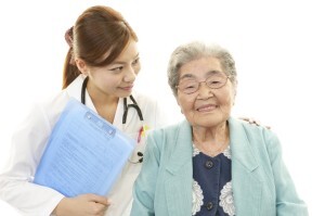 Doctor with elderly patient