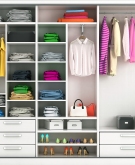 Dressing room with a well organized closet
