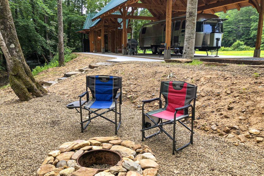 Airstream by Golden Valley Getaways in Grayson Creek, Blue Ridge Mountains, NC