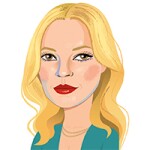 portrait illustration of kate moss by colleen o'hara