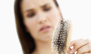 Thinning hair on brush