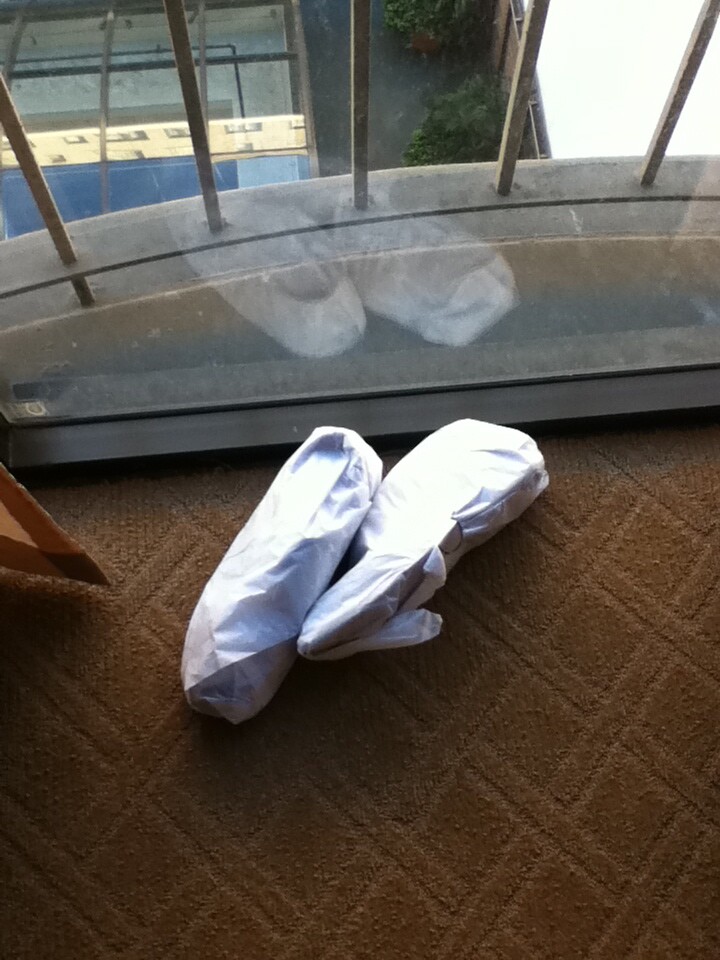 wrapped shoes