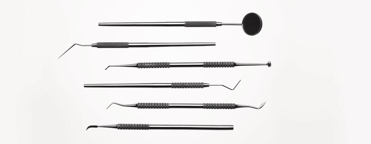 Dental Tools on a white background