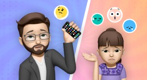 Illustration of dad taking phone away from daughter