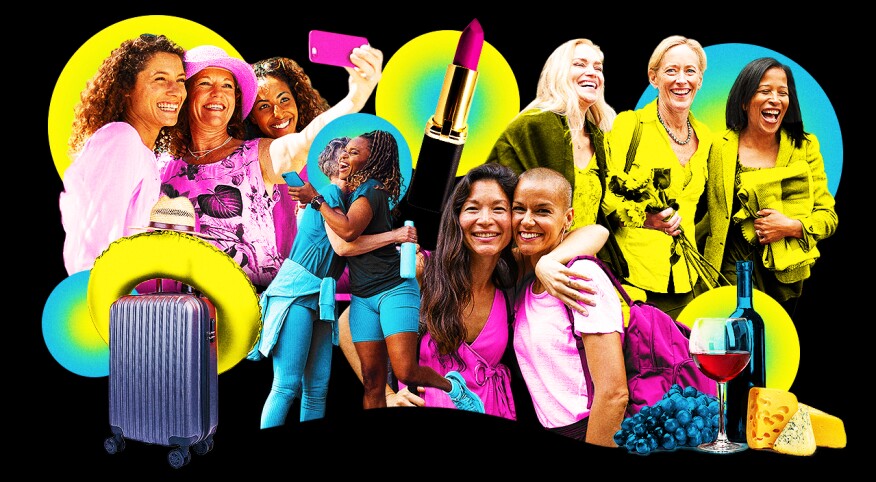 photo collage of diverse women having fun