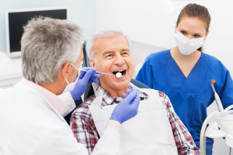 Man at Dentist
