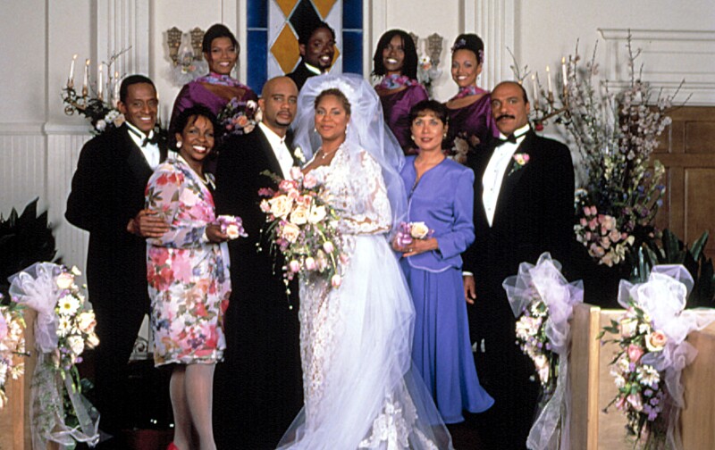 LIVING SINGLE, Antonio Fargas, Gladys Knight, Queen Latifah, John Henton, ?, Kim Coles, Erika Alexan