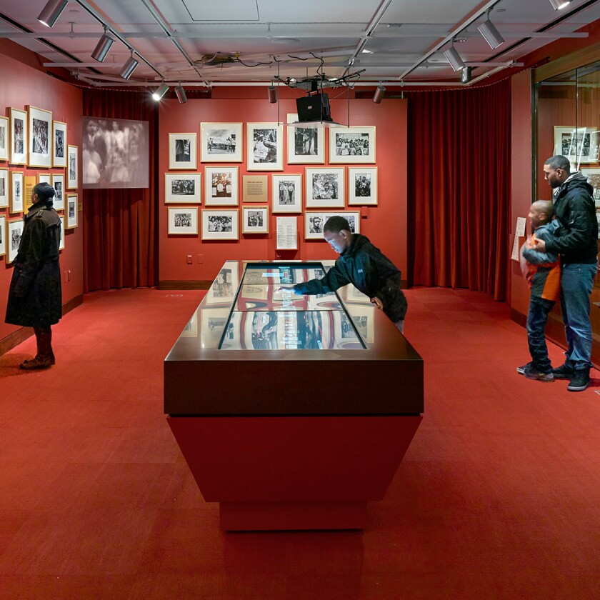 Interior of gallery in museum