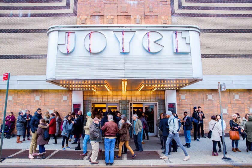 Exterior of the Joyce Theater in New York City