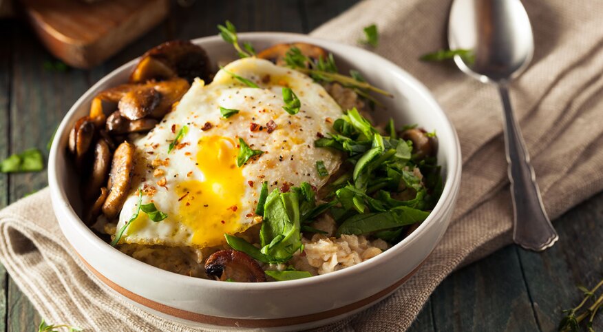 Close-up of breakfast bowl