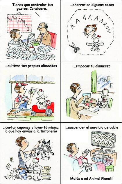 Tira cómica de una mujer cuarentona.