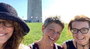 Author Linda Yellin and friends on trip to Washington DC.