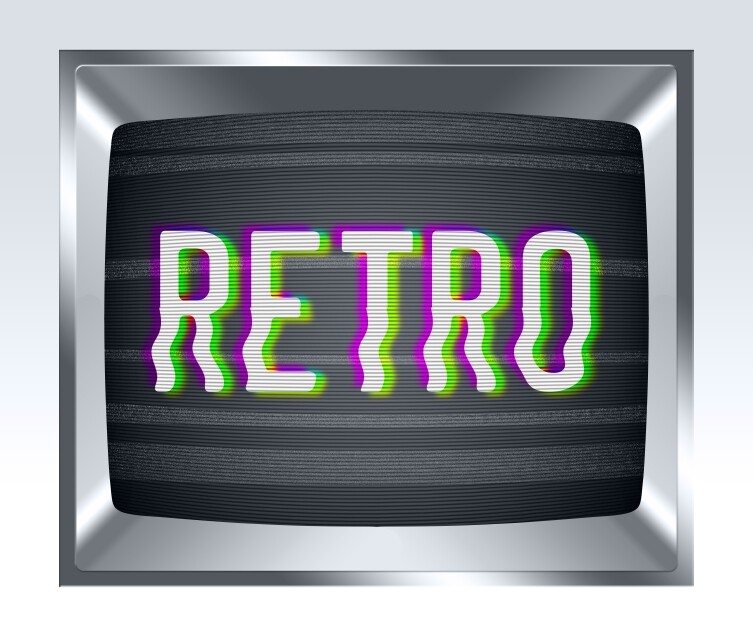 Retro old tv screen with noise