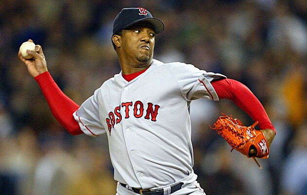 Pedro Martinez pitches