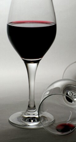 Red wine glass
