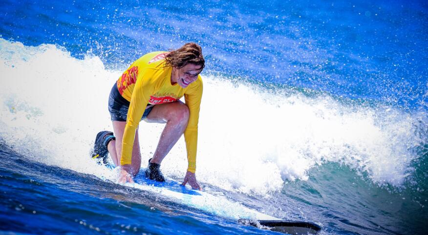 Kerrie Houston Reightley surfing