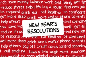 New Year's Resolutions word cloud