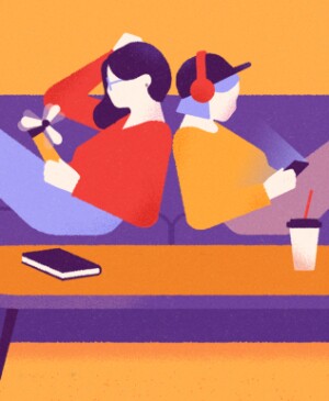 illustration_of_mother_and_daughter_sitting_back_to_back_on_couch_by_María_Hergueta_612x386