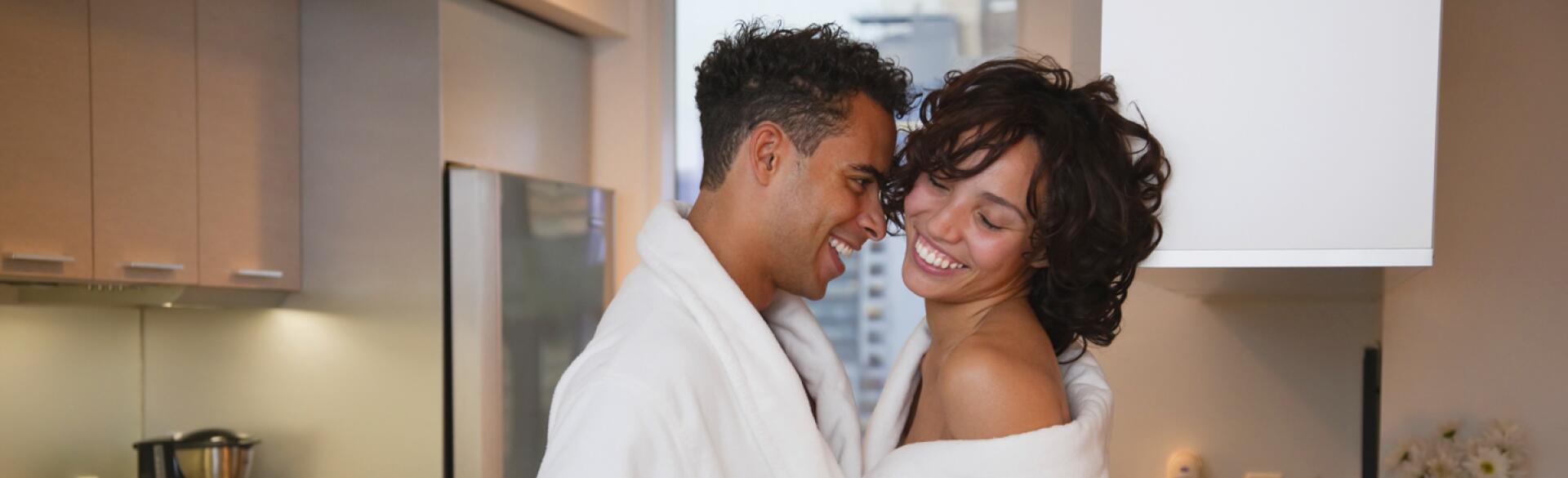 couple, dating, sex, kitchen