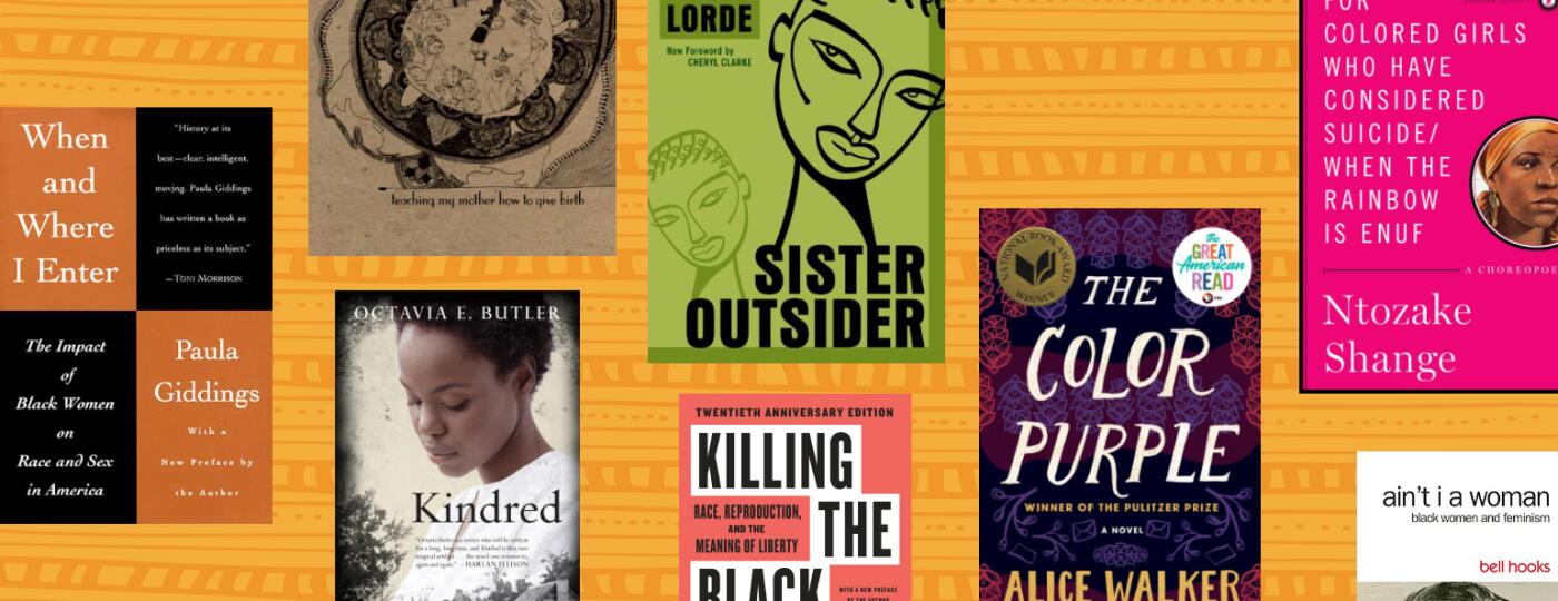 collage of books that black women should read