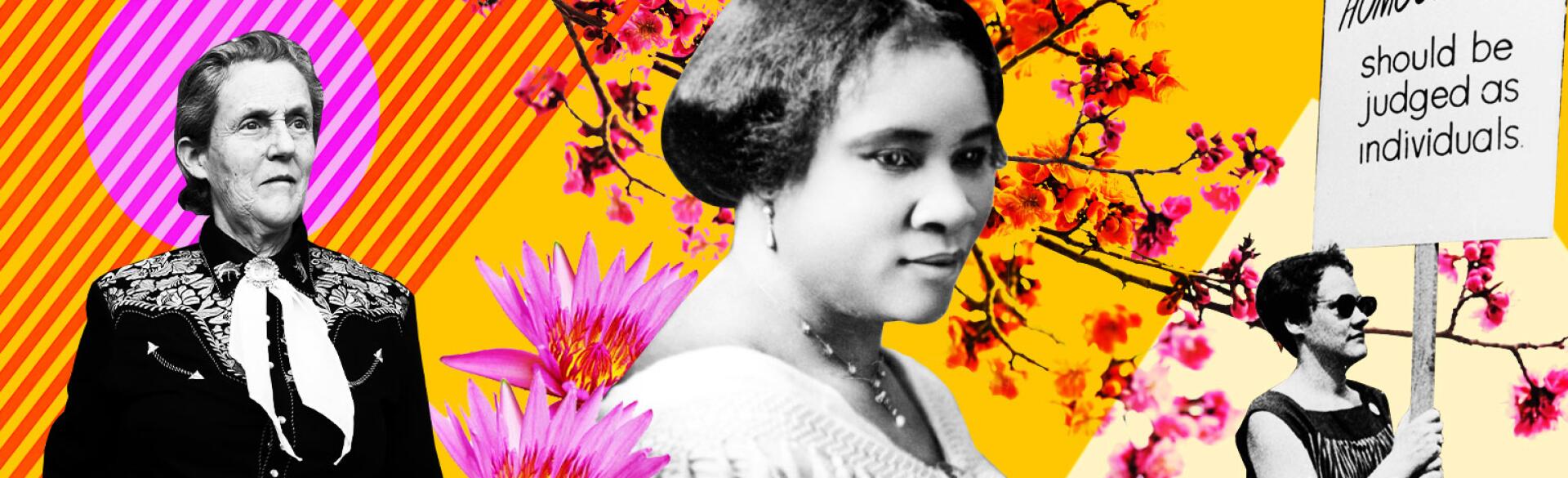 famous women in history black and white photos