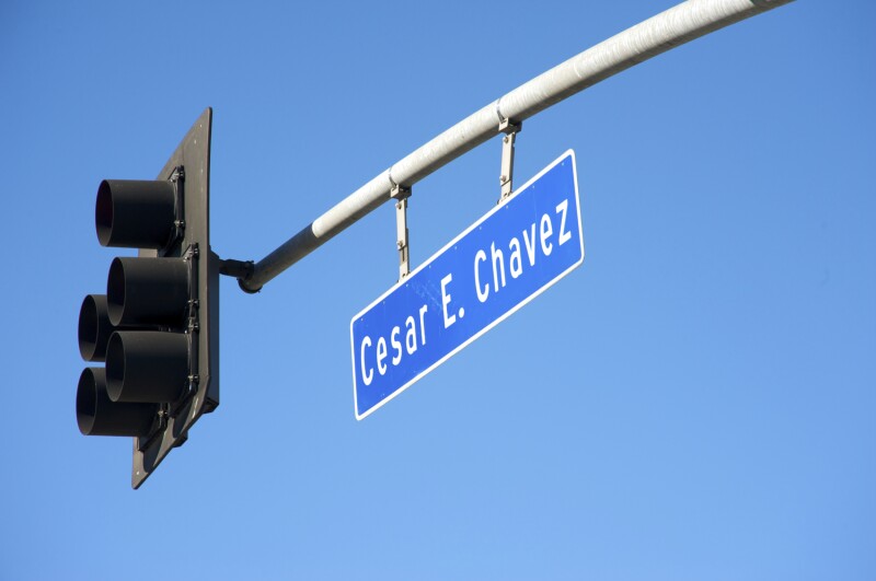 Cesar Chavez street sign