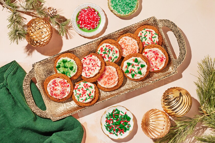 Traditional Christmas Frosted Gingerbread cookies