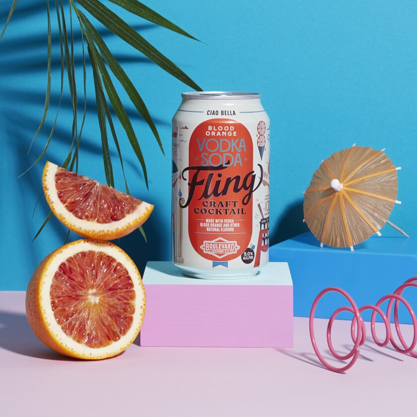 Fling Craft Cocktail Blood Orange Vodka Soda