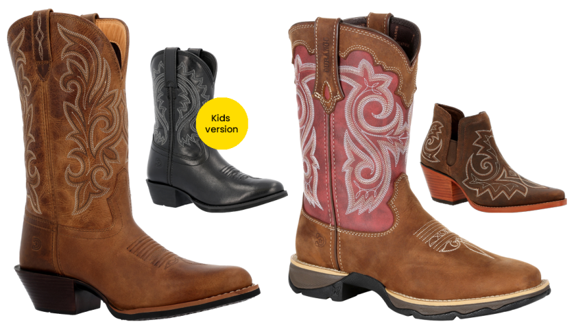 Womens Shyloh, kids shyloh, Lady Rebel, Crush booties, cowgirl boots