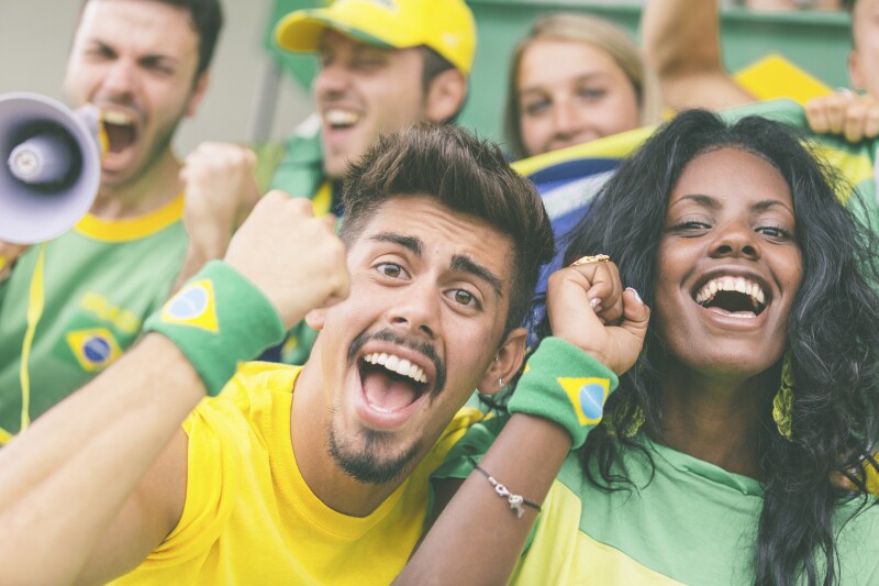Brasilian Supporters at Stadium